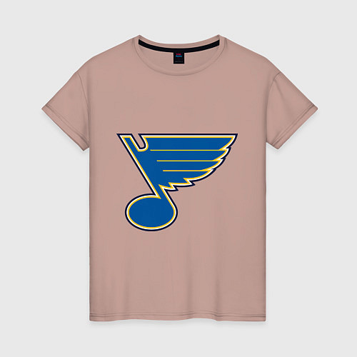 Женская футболка St Louis Blues / Пыльно-розовый – фото 1