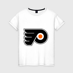 Футболка хлопковая женская Philadelphia Flyers, цвет: белый