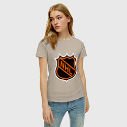 Футболка хлопковая женская NHL, цвет: миндальный — фото 2