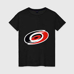 Футболка хлопковая женская Carolina Hurricanes, цвет: черный