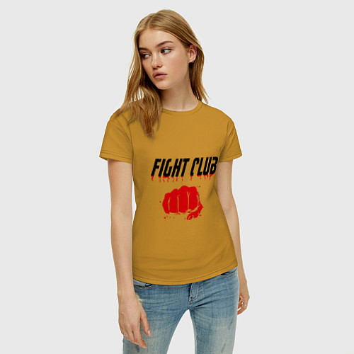 Женская футболка Fight Club / Горчичный – фото 3