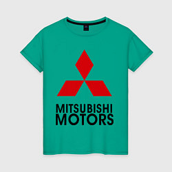 Футболка хлопковая женская Mitsubishi, цвет: зеленый