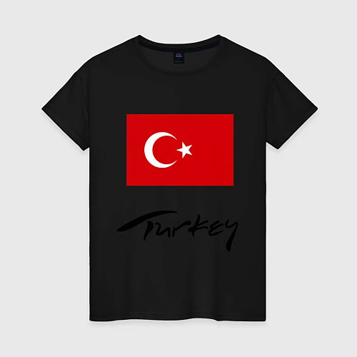 Женская футболка Turkey / Черный – фото 1