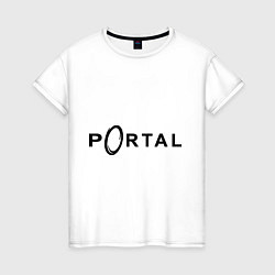 Футболка хлопковая женская Portal, цвет: белый