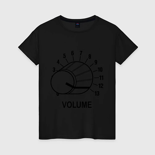 Женская футболка Volume - крутилка / Черный – фото 1