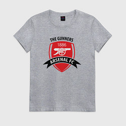 Футболка хлопковая женская FC Arsenal: The Gunners, цвет: меланж