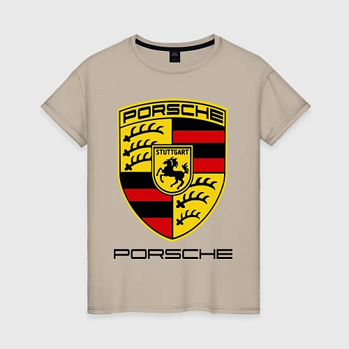 Женская футболка Porsche Stuttgart / Миндальный – фото 1