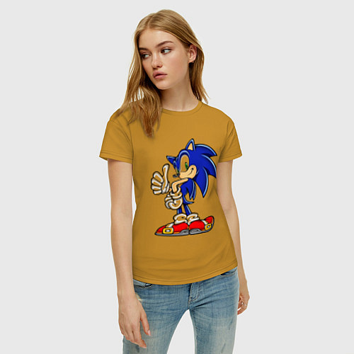 Женская футболка Sonic / Горчичный – фото 3
