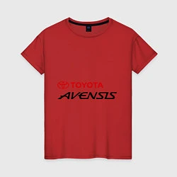 Футболка хлопковая женская Toyota Avensis, цвет: красный