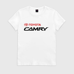 Футболка хлопковая женская Toyota Camry, цвет: белый