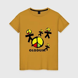 Футболка хлопковая женская Olodum, цвет: горчичный