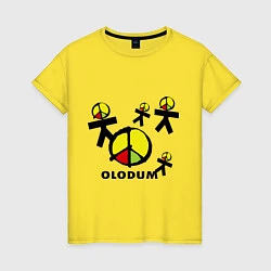 Футболка хлопковая женская Olodum, цвет: желтый