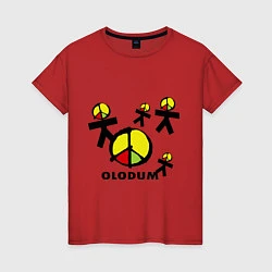 Футболка хлопковая женская Olodum, цвет: красный