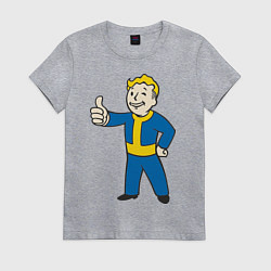 Футболка хлопковая женская Fallout Boy, цвет: меланж