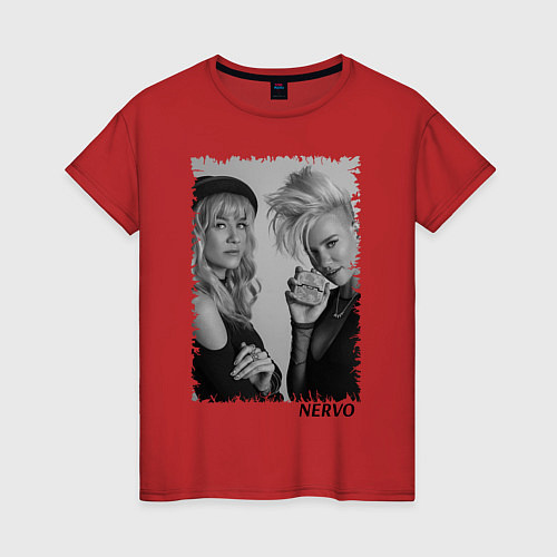 Женская футболка NERVO / Красный – фото 1