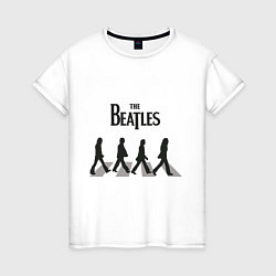 Футболка хлопковая женская The Beatles: Abbey Road, цвет: белый