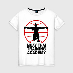 Футболка хлопковая женская Mauy Thai Training Academy, цвет: белый