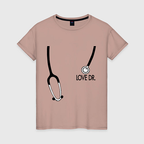 Женская футболка Love Dr. House / Пыльно-розовый – фото 1
