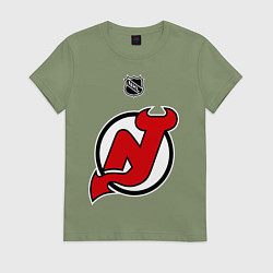 Футболка хлопковая женская New Jersey Devils: Kovalchuk 17, цвет: авокадо
