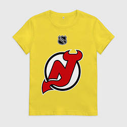 Футболка хлопковая женская New Jersey Devils: Kovalchuk 17, цвет: желтый