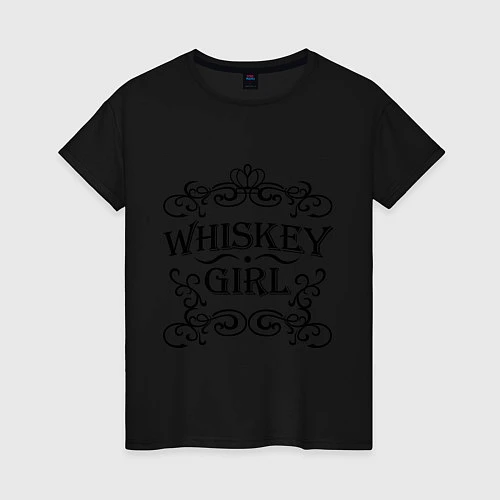 Женская футболка Whiskey Girl / Черный – фото 1