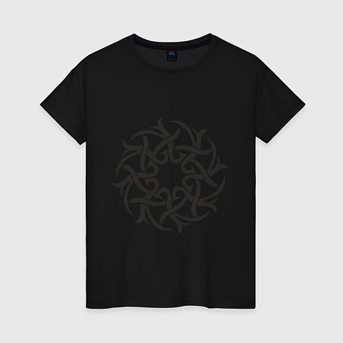 Женская футболка Вихрь: кельтский узор / Черный – фото 1