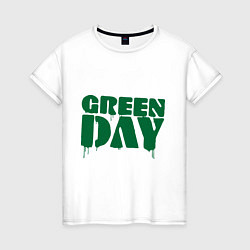 Футболка хлопковая женская Green Day, цвет: белый