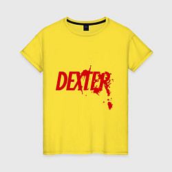 Футболка хлопковая женская Dexter Blood, цвет: желтый