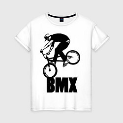 Футболка хлопковая женская BMX 3, цвет: белый