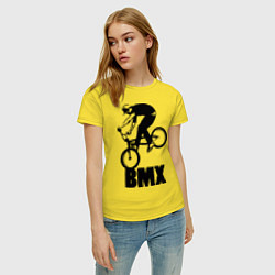 Футболка хлопковая женская BMX 3, цвет: желтый — фото 2