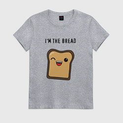 Футболка хлопковая женская Хлебушек, цвет: меланж