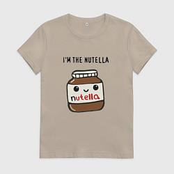 Футболка хлопковая женская Нутелла, цвет: миндальный