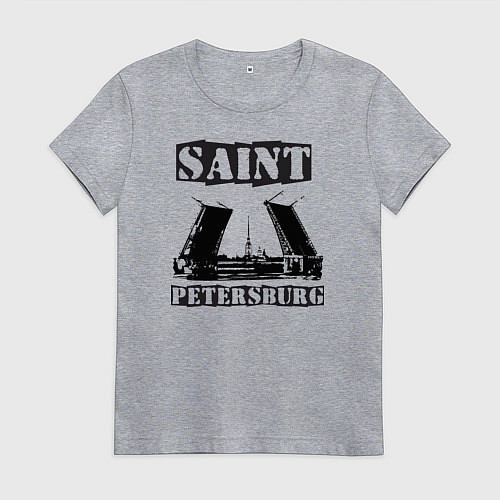 Женская футболка Санкт-Петербург / Меланж – фото 1