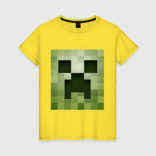 Женская футболка Мinecraft creeper / Желтый – фото 1