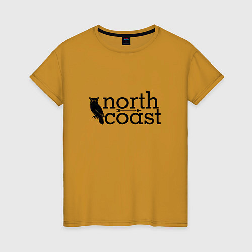 Женская футболка IDC North coast / Горчичный – фото 1