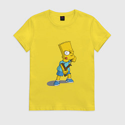 Футболка хлопковая женская Bad Bart, цвет: желтый