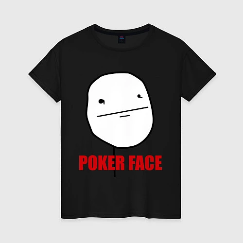 Женская футболка Poker Face / Черный – фото 1