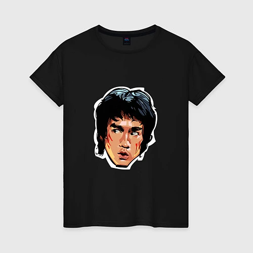 Женская футболка Bruce Lee Art / Черный – фото 1