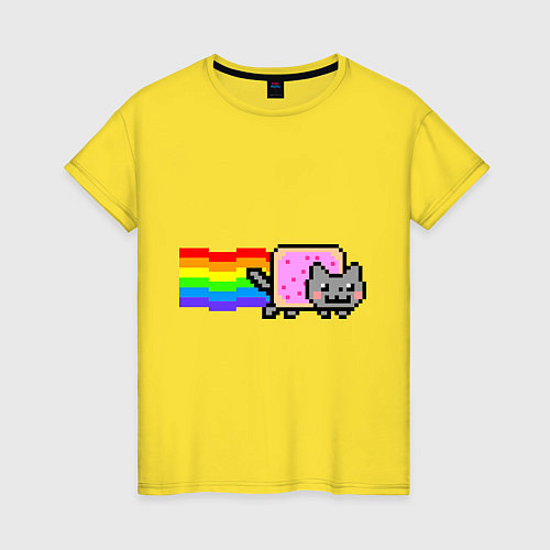 Женская футболка Nyan Cat / Желтый – фото 1