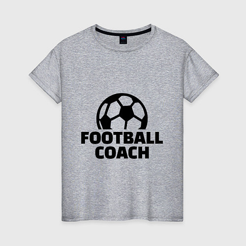 Женская футболка Football Coach / Меланж – фото 1