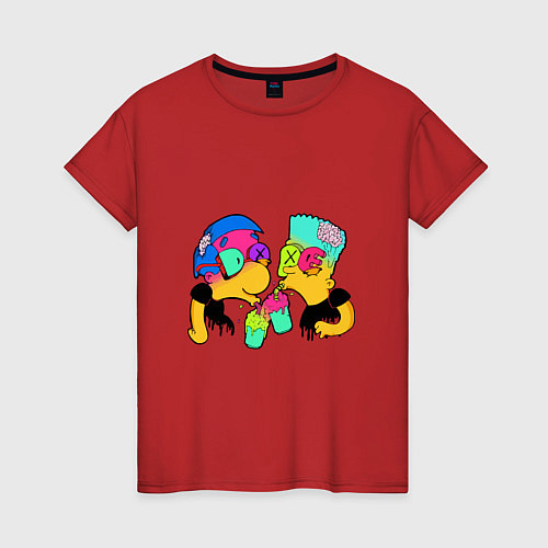 Женская футболка Bart & Milhous Dope / Красный – фото 1