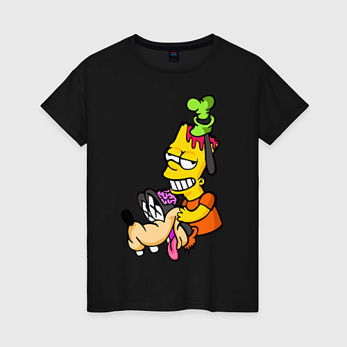 Женская футболка Барт Гуффи / Черный – фото 1