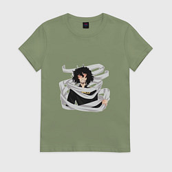 Футболка хлопковая женская Моя геройская академия, цвет: авокадо