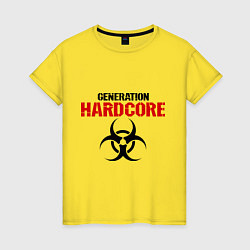 Футболка хлопковая женская Generation Hardcore, цвет: желтый