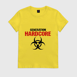 Футболка хлопковая женская Generation Hardcore, цвет: желтый