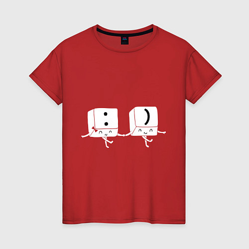 Женская футболка Клавиши / Красный – фото 1
