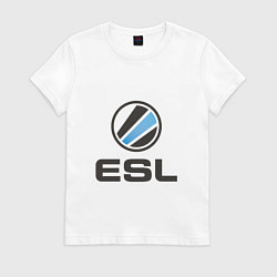 Футболка хлопковая женская ESL, цвет: белый