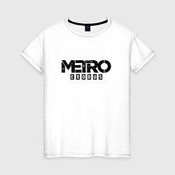Футболка хлопковая женская Metro Exodus, цвет: белый