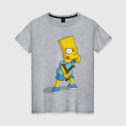 Футболка хлопковая женская Bart Bully, цвет: меланж