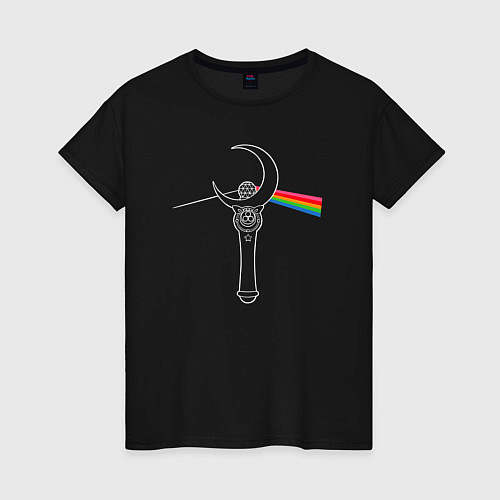 Женская футболка Dark side of the moon / Черный – фото 1